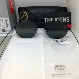 Ray-Ban 3548 52mm Black Farme Green Lenses